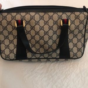 Vintage Gucci GG Navy Purse